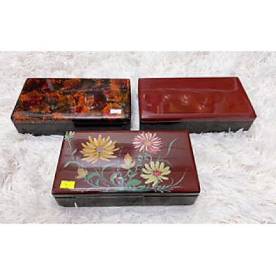 Hộp sơn mài chữ nhật cao cấp Thanh Bình Lê đa năng đựng đồ vật, làm quà tặng ý nghĩa size 23x13x6 cm