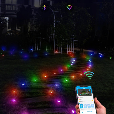 Đèn chiếu sáng sân vườn, cỏ chống nước IP65 Govee RGBIC Wi-Fi & Bluetooth Outdoor Ground Lights H7050 | Kích thước 11m