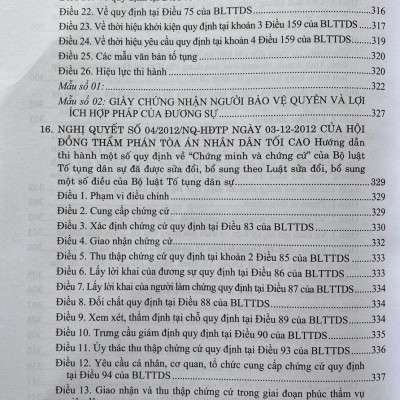 Hệ Thống Các Nghị Quyết Của Hội Đồng Thẩm Phán, Toà Án Nhân Dân Tối Cao Về Dân Sự Và Tố Tụng Dân Sự Từ Năm 1990 Đến 2023