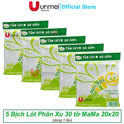 Combo 5 bịch tấm lót sơ sinh Mama (Bịch 30 miếng)