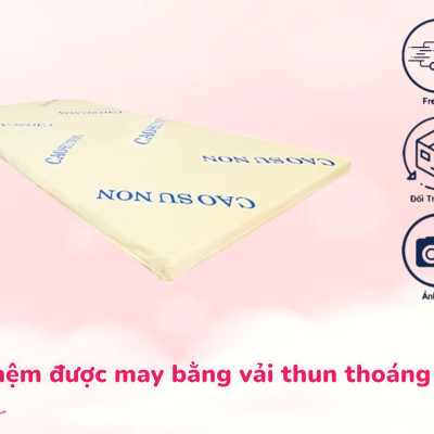 Nệm Cao Su Non Diamond Gold Dày 5cm Đủ Size Tặng Kèm Drap Nệm