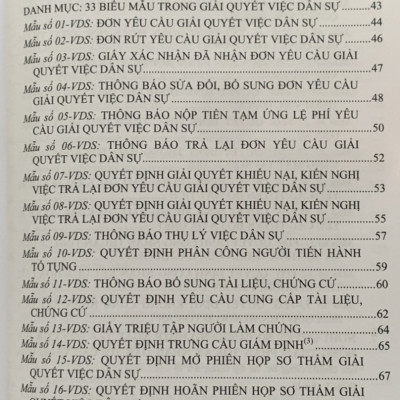 Hệ thống các nghị quyết của Hội đồng Thẩm phán Tòa án nhân dân tối cao về dân sự và tố tụng dân sự từ 1990-2023