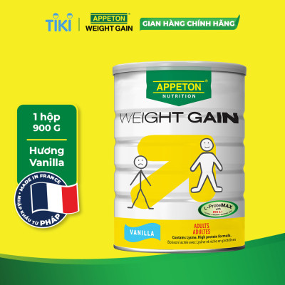 Sữa Appeton Weight Gain cho Người lớn hương Vanilla lon 900g