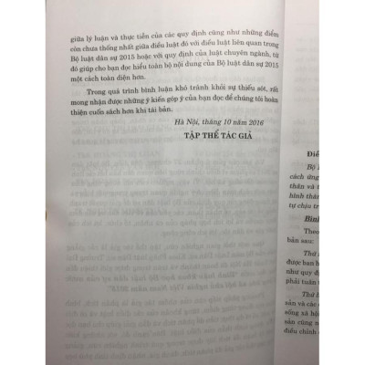 Bình luận khoa học bộ luật dân sự 