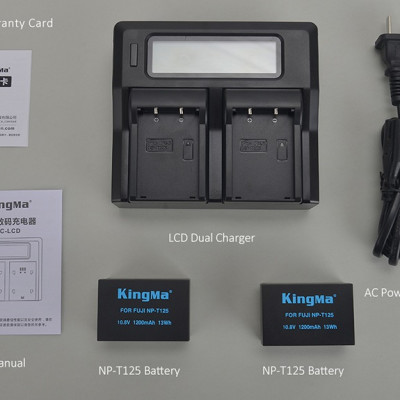 Bộ 1 pin 1 sạc Kingma cho Fujifilm NP-T125, Hàng chính hãng