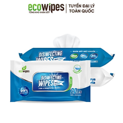 Khăn ướt diệt khuẩn Disinfecting Wipes diệt 99,9% vi khuẩn hương chanh dịu nhẹ không kích ứng da