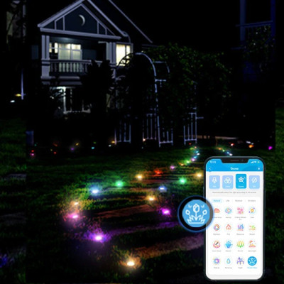 Đèn chiếu sáng sân vườn, cỏ chống nước IP65 Govee RGBIC Wi-Fi & Bluetooth Outdoor Ground Lights H7050 | Kích thước 11m