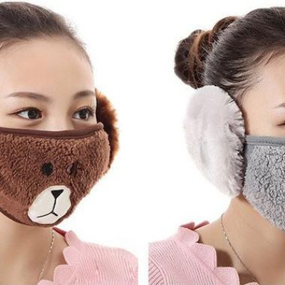 Khẩu trang bịt tai giữ ấm mùa dịch - KTA2 Giao Màu Ngẫu Nhiên 