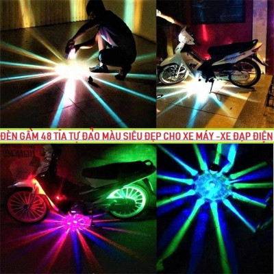 Đèn Gầm Xe 48 Tia LED Đổi Màu Tự Động – Lắp Xe Máy Ô Tô, Bản Cao Cấp, Hiệu Ứng Đẹp Mắt