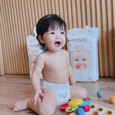 Tã dán Popolini size M 60 miếng 5-10kg