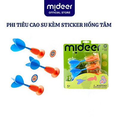 Bộ ném tiêu cao su kèm sticker hồng tâm Mideer  Suction Dart