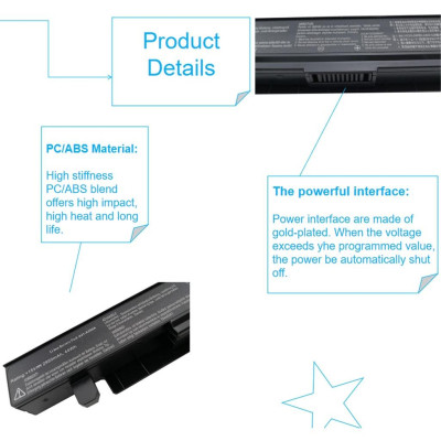 Pin Tương Thích Cho Laptop Asus Gl552 Gl552Vw Zx50V Zx50Vw Zx50J Fx50Jx – A41N1424 – 48Wh - Hàng Nhập Khẩu New Seal TEEMO PC TEBAT1149