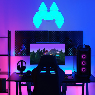 Đèn lắp ghép cao cấp thông minh - Yeelight Led Panels, Combo 6-9 tấm tam giác 16 triệu màu, hàng chính hãng.