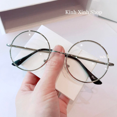Gọng Kính Cận, Kính Giả Cận Mắt Tròn Kim Loại - Có thể thay tròng cận/viễn/loạn