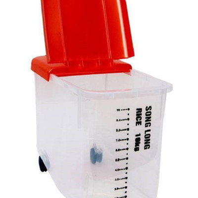 Thùng đựng gạo Song Long có bánh xe 10kg - Màu ngẫu nhiên