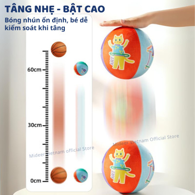 Bóng vải đồ chơi cho bé sơ sinh Mideer Silent Bouncy Ball