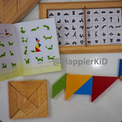 TANGRAM ĐÔI WINWIN TOYS, PHÁT TRIỂN TƯ DUY LOGIC VÀ TRÍ TƯỞNG TƯỢNG CHO BÉ, KÈM SÁCH HƯỚNG DẪN