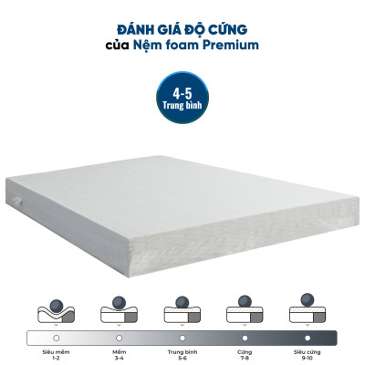 Nệ̣m Foam Premium Thuần Việt - Êm Ái, Thoáng Mát Tối Ưu - Bảo Hành 12 Năm