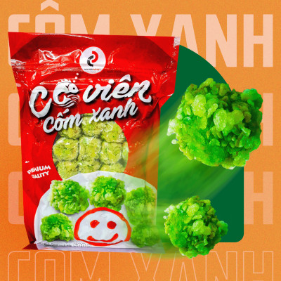 Cá Viên Cốm Xanh Gói 500gr 24 Viên  / 35 Viên - Thương Hiệu Đen Đỏ