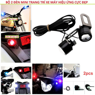 Combo 2 Đèn Trang Trí Xe Máy Gắn Chân Gương – LED Cực Sáng, Mẫu Mới Cực Đẹp