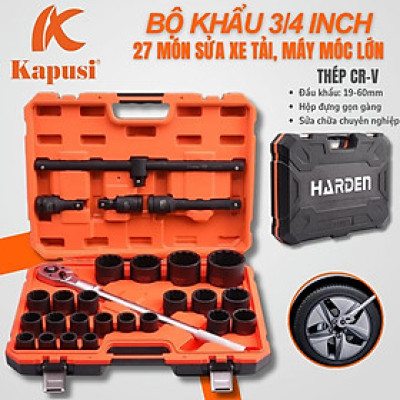 Bộ Khẩu 3/4 Inch 27 Món – Dụng Cụ Sửa Xe Tải, Máy Móc Lớn