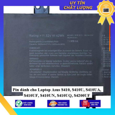 Pin dùng cho Laptop Asus S410,S410U S410UA S410UF S410UN S410UQ S4200UF - Hàng Nhập Khẩu New Seal