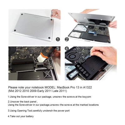 Pin Dành Tương Thích Cho Macbook Pro 13 Inch A1278 A1322 Mid 2009 2010 Early 2011 2012 TEEEMO PC Hàng Nhập Khẩu New Seal