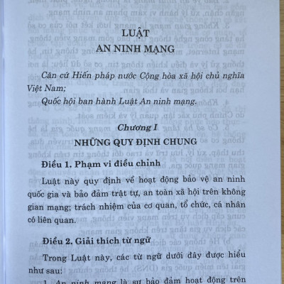 Luật An Ninh Mạng ( Hiện Hành )
