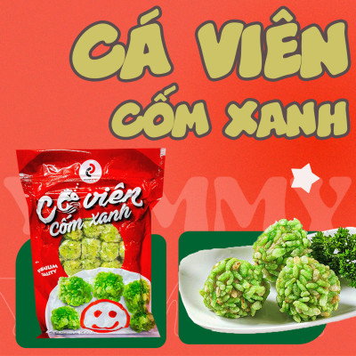 Cá Viên Cốm Xanh Gói 500gr 24 Viên  / 35 Viên - Thương Hiệu Đen Đỏ