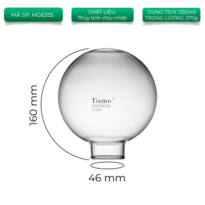 Bình thủy tinh đựng đá của tháp cold drip Tiamo HG6333