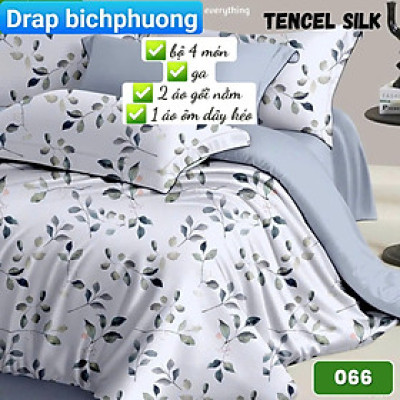 Bộ drap gối Tencel vải Hàn Quốc , đỉnh cao mát , mềm mại { drap và 3 áo gối} 