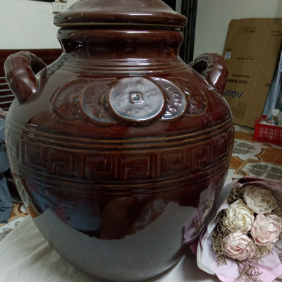 Chum đựng rượu gạo gốm sứ Bát Tràng loại 20L