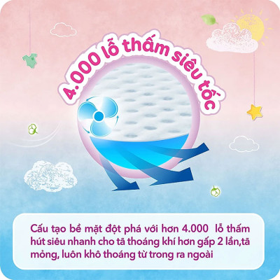 Tã dán sơ sinh êm mềm khô thoáng Bobby