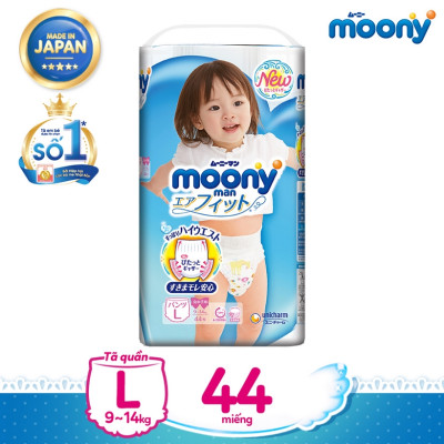 Tã quần cao cấp Moony L44 dành cho bé gái