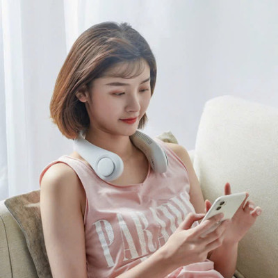 Quạt Đeo Cổ Không Cánh 360 Độ: Siêu Mát với Kết Cấu Dẫn Gió Dốc Nghiêng Loại Tốt, ĐÈN TRANG TRÍ, ĐỒNG HỒ TREO TƯỜNG