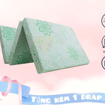 Nệm Gòn Japan Cao Cấp Gấp 3 Dày 5cm Đủ Size ( Giao Màu Ngẫu Nhiên )