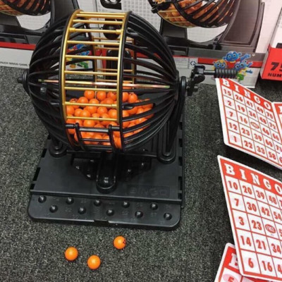 Bộ Lồng Quay Lô Tô Bingo 90 Số LOẠI LỚN ( TẶNG MÓC KHÓA GỖ)