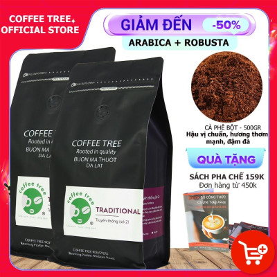 Cà Phê Nguyên Chất - Bột - Truyền Thống Số 2 - Buôn Mê Thuột - 1Kg - Hương Thơm Mạnh – Vị Đắng Vừa – Hậu Vị Ngọt