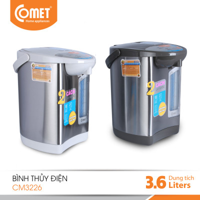 Bình thủy điện Comet CM3226 – Dung tích 3.6L, công suất 730W, ruột inox 304, giữ ấm tự động – Hàng Chính hãng, bảo hành 12 tháng