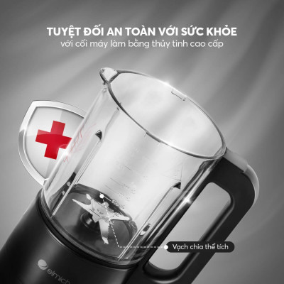 Máy làm sữa hạt Elmich CBE 3904 OL, công suất 800W, 7 chế độ nấu được thiết lập sẵn, lưỡi dao 3 tầng 8 cánh giúp xay nhuyễn - Hàng chính hãng