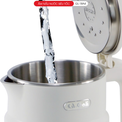 Ấm siêu tốc Gali GL-18A4 2 lớp INOX 304 nguyên khối màn hình hiển thị độ giữ ấm. Hàng chính hãng, bảo hành 24 tháng