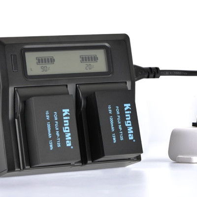 Bộ 1 pin 1 sạc Kingma cho Fujifilm NP-T125, Hàng chính hãng