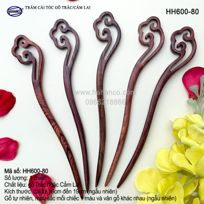 Trâm cài tóc bằng gỗ Cẩm Lai/Trắc (Đủ kiểu dáng) HH600 - phong cách cổ trang, điêu khắc sang chảnh HOT TREND cho nữ  - HAHANCO
