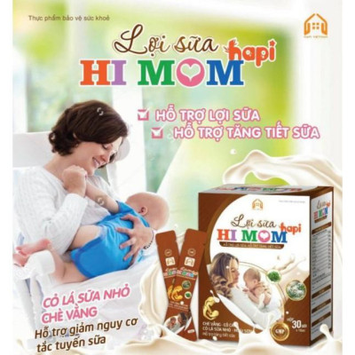Lợi sữa Himom dạng cao lỏng cao cấp hỗ trợ tăng tiết sữa, giảm nguy cơ tắc tuyến sữa (hộp 30 gói)
