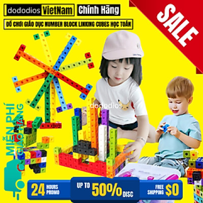 Bộ đồ chơi xếp hình thông minh hình vuông 100 viên 2x2x2cm, 200 viên 2x2x2cm - hàng chính hãng dododios
