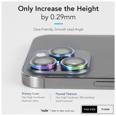 Dán Camera Hoda Sapphire cho iPhone 15 Pro Max/ 15 Pro - Hàng nhập khẩu