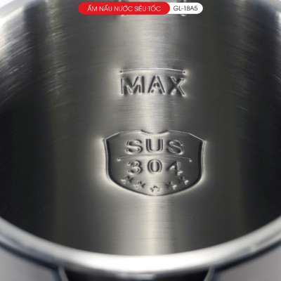Ấm Siêu Tốc Gali GL-18A5 1.8 Lít. Thiết kế 2 Lớp, chức năng Cảm Ứng Chỉnh Nhiệt Độ. Hàng chính hãng bảo hành 24 tháng