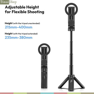 Ulanzi JJ03 - Tripod Đa Năng 3 Trong 1, Vòng Nam Châm MagSafe, Bluetooth Remote Và Xoay 360 Độ Cho Điện Thoại - Hàng chính hãng