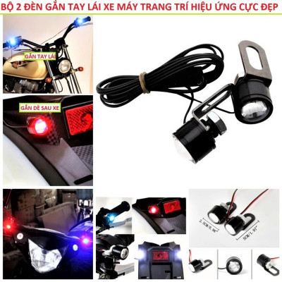 Combo 2 Đèn LED Xe Máy Trang Trí – Lắp Chân Gương Cực Dễ, Gắn Góc Cây Cảnh Cũng Chuẩn