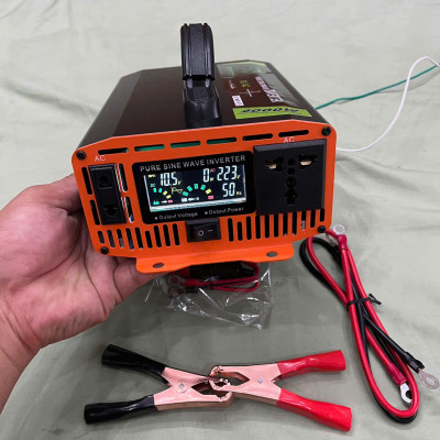 Bộ Kích Điện 12V lên 220V 2000W Sóng Sin Chuẩn – Hàng Nhật, Màn Hình LED Hiển Thị